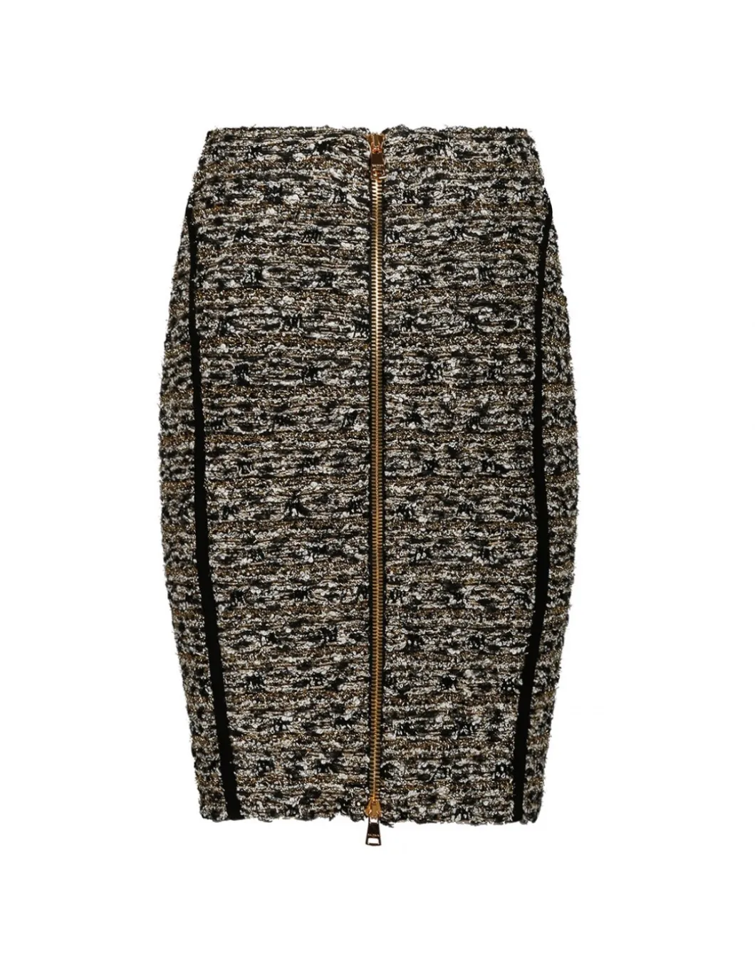 Gold lurex tweed skirt