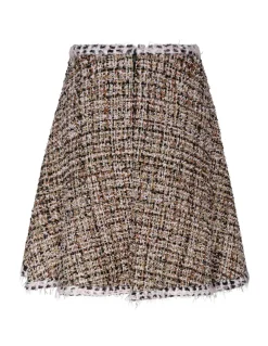 Gold tweed skirt