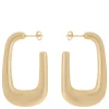 Golden brass earrings
