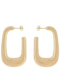 Golden brass earrings