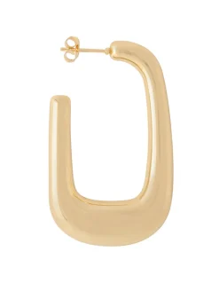 Golden brass earrings