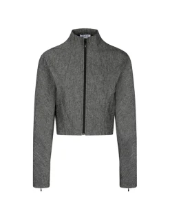 Gray cropped jacket