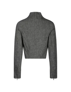 Gray cropped jacket