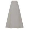 Green taffeta maxi skirt