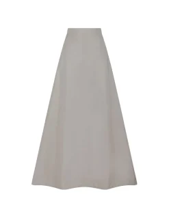 Green taffeta maxi skirt