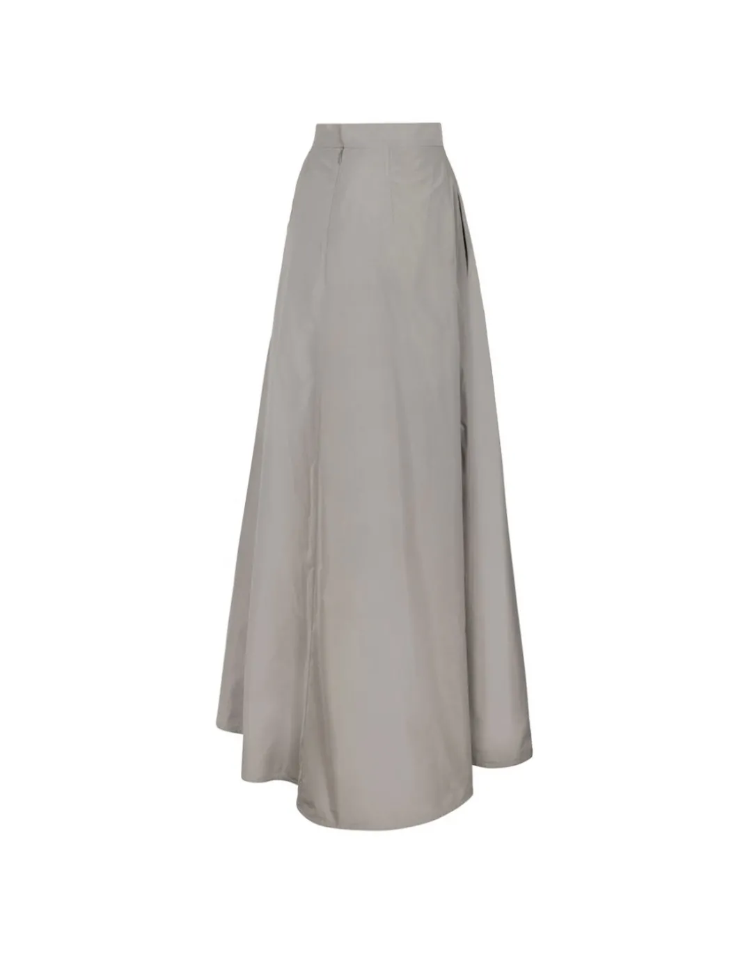 Green taffeta maxi skirt