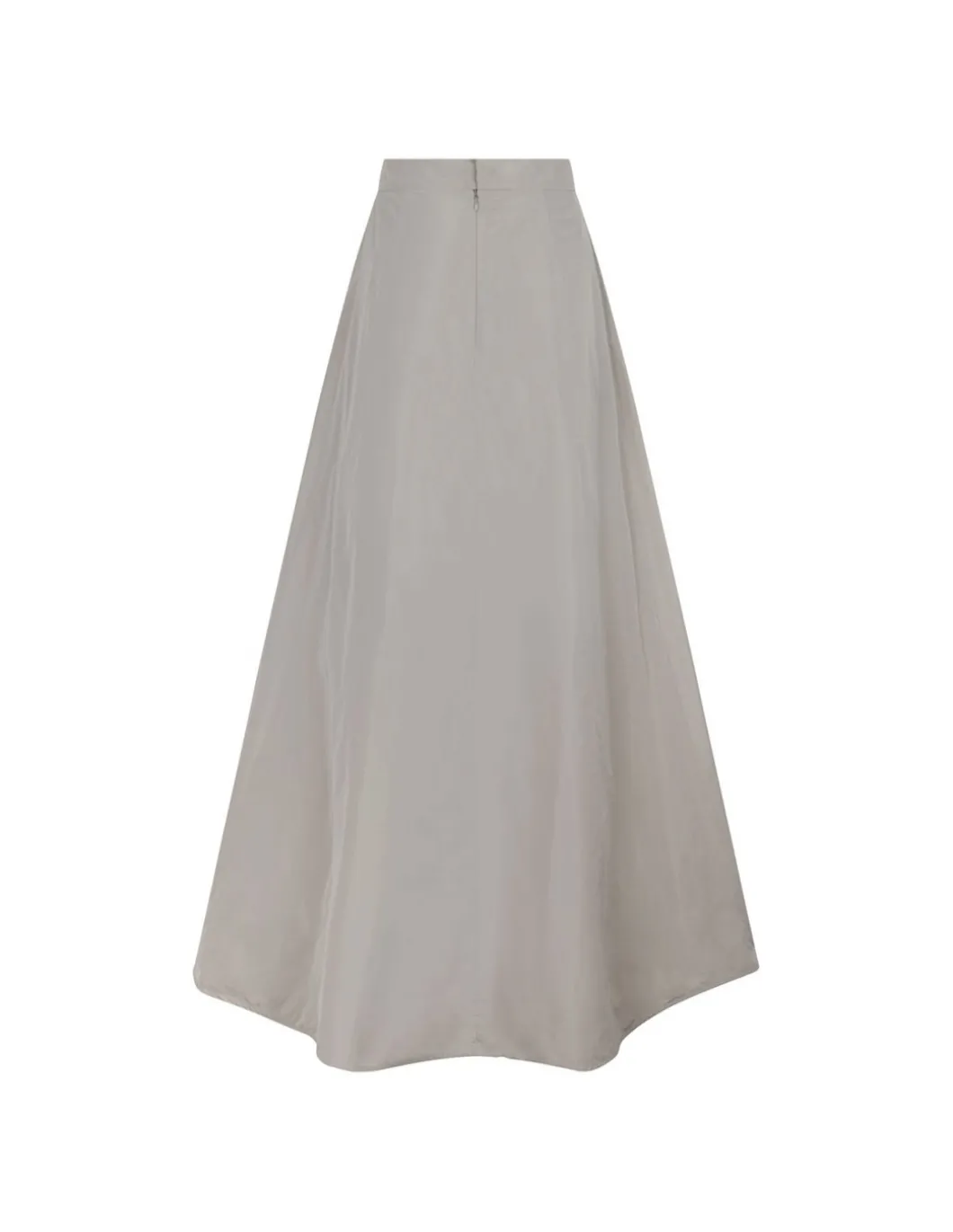 Green taffeta maxi skirt