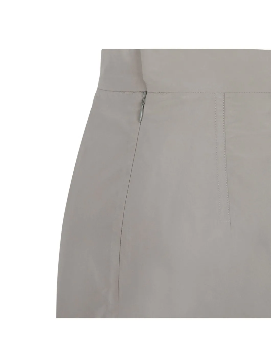 Green taffeta maxi skirt