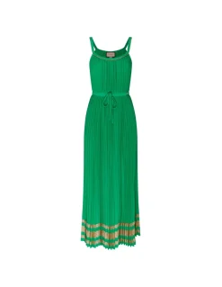 Green viscose blend dress