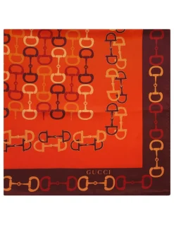 Horsebit silk twill scarf