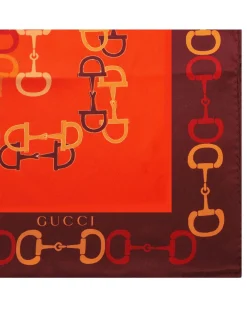 Horsebit silk twill scarf