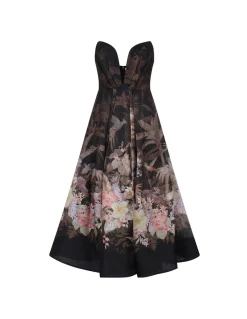 Illuminate draped midi dress