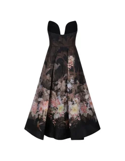 Illuminate draped midi dress