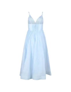 Illuminate V neck midi dress