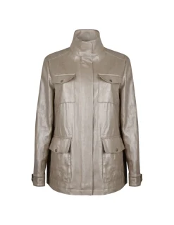 Iridescent linen jacket