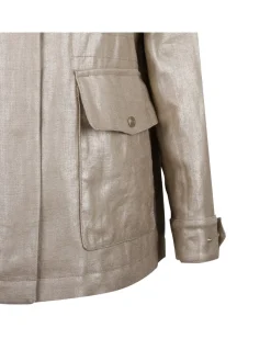 Iridescent linen jacket