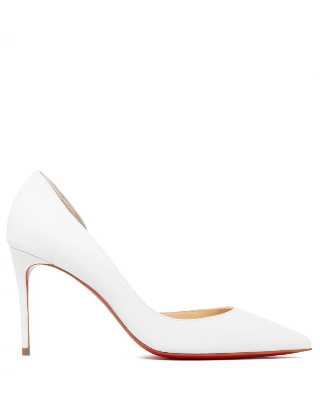 Iriza 85 white nappa pumps