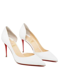 Iriza 85 white nappa pumps