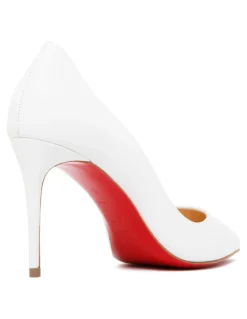 Iriza 85 white nappa pumps