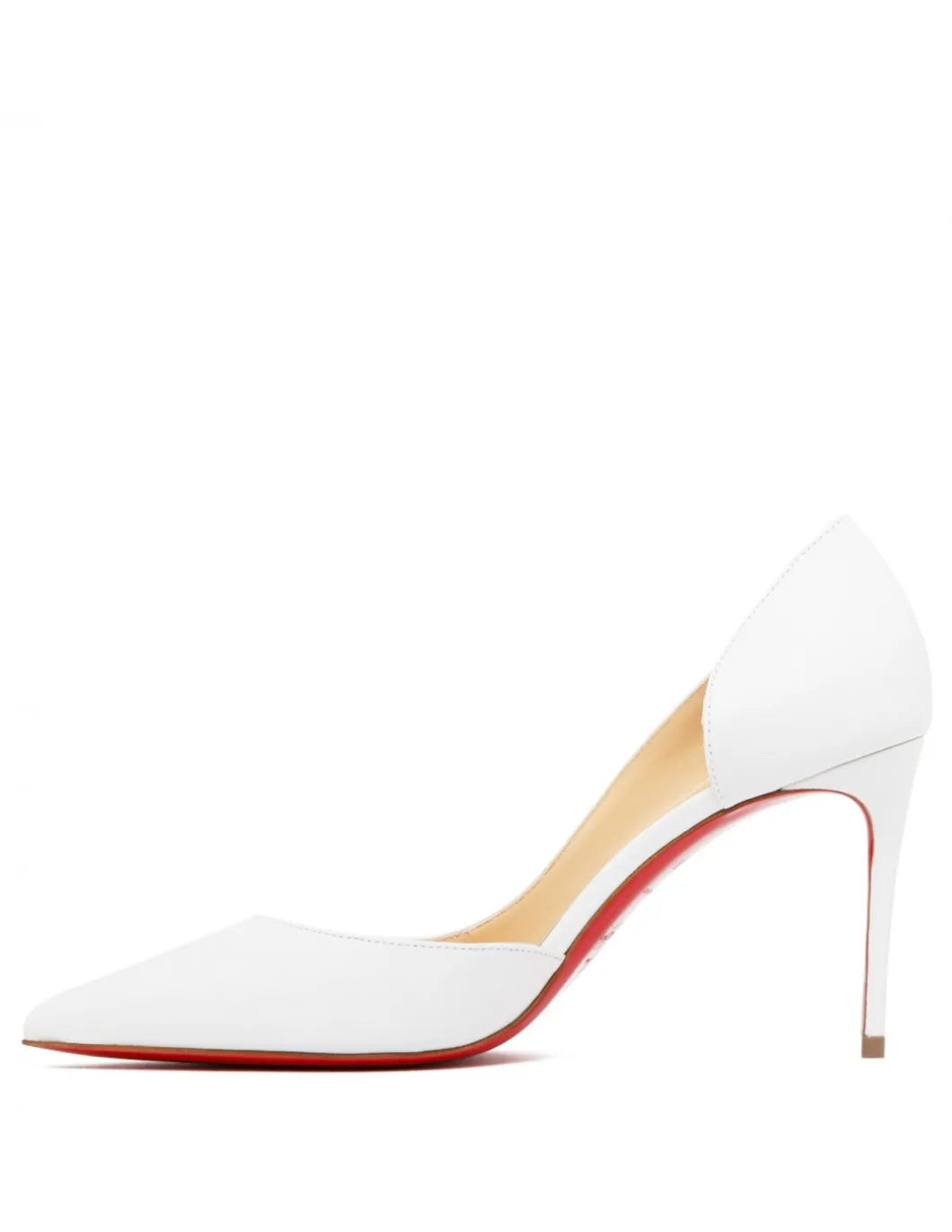 Iriza 85 white nappa pumps