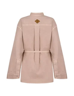Ivonne twill denim safari jacket