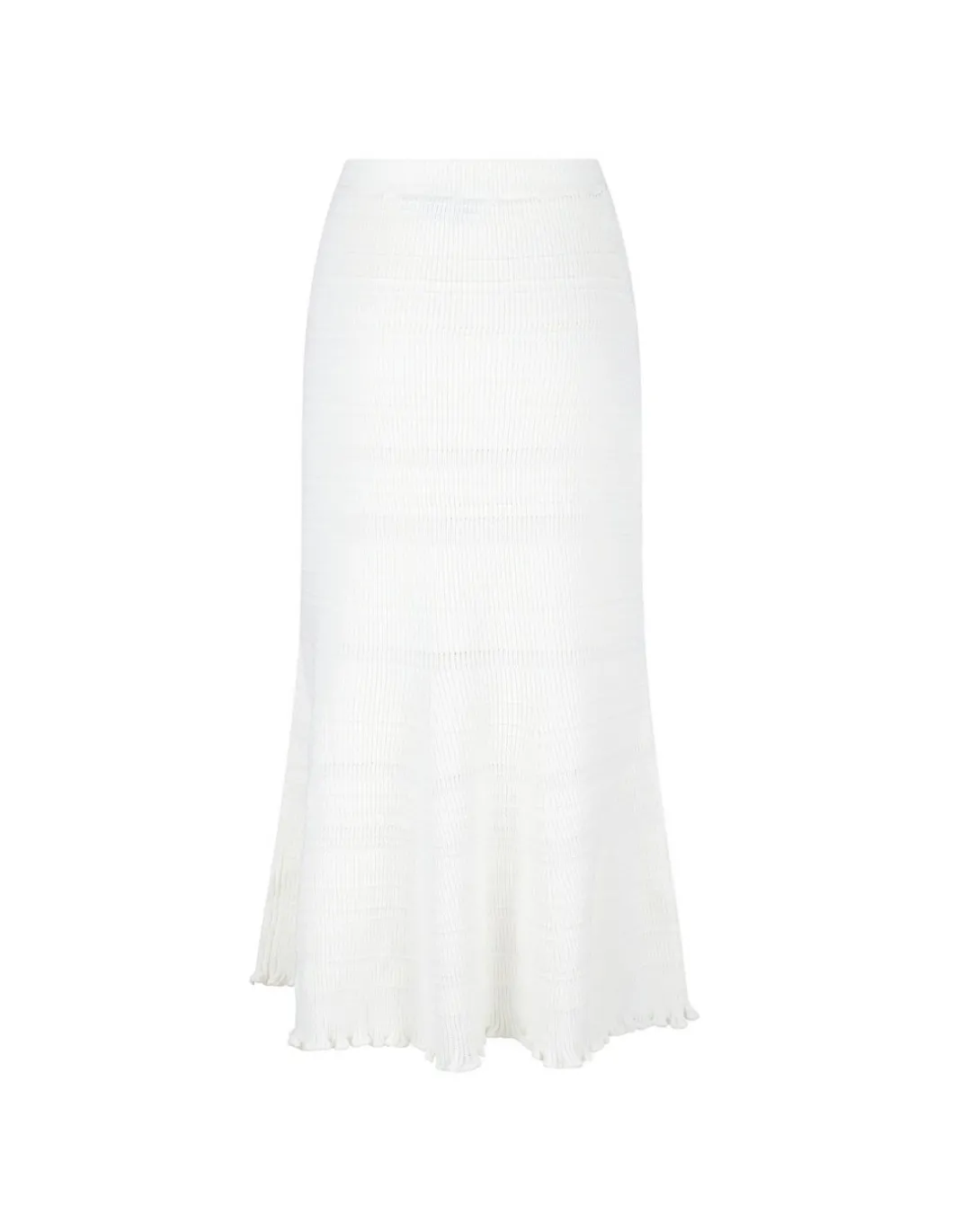 Knit cotton midi skirt