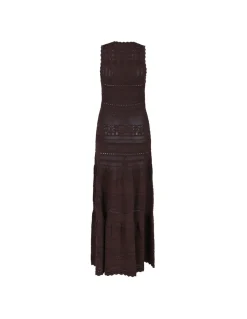 Knit dress with jewel flower