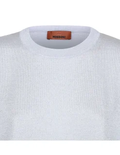 Lamé viscose crewneck sweater