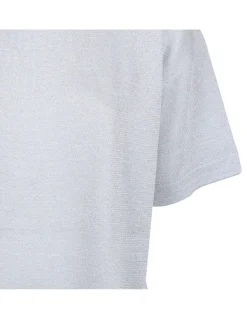 Lamé viscose crewneck sweater