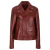 Leather biker jacket