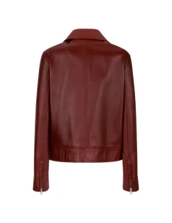 Leather biker jacket