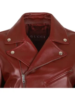 Leather biker jacket