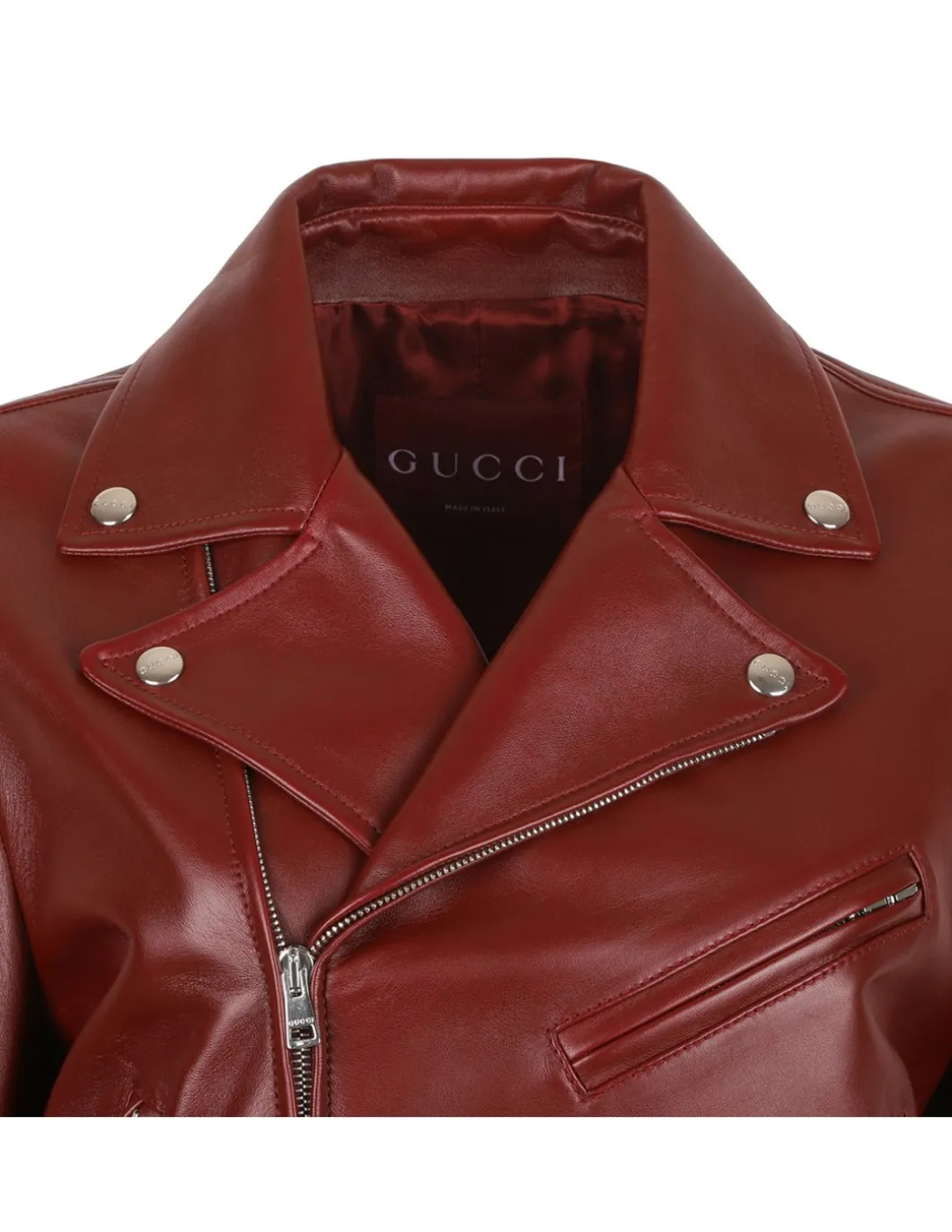 Leather biker jacket