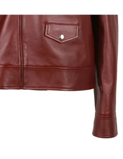 Leather biker jacket