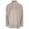 Light beige merino and cashmere blend sweater