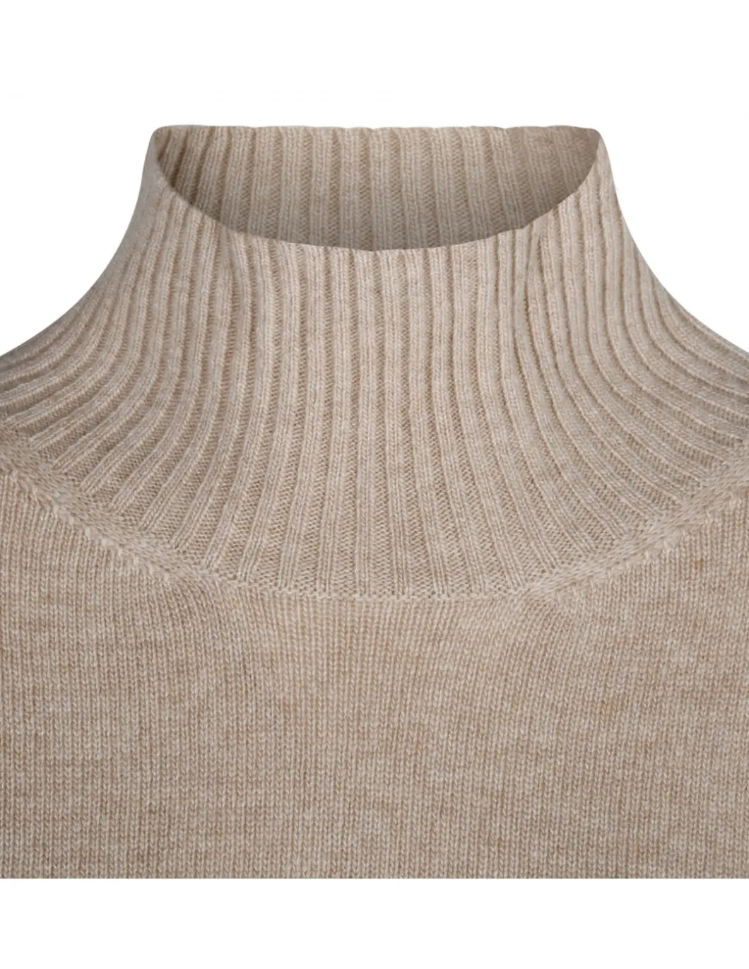 Light beige merino and cashmere blend sweater