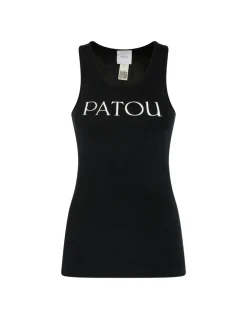 Logo black tank top