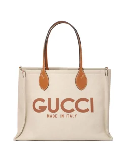 Logo canvas handbag