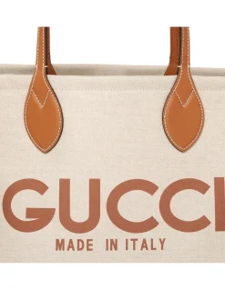 Logo canvas handbag