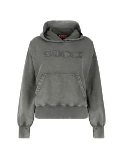 Logo cotton jersey hoodie