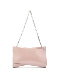 Loubitwist patent leather clutch