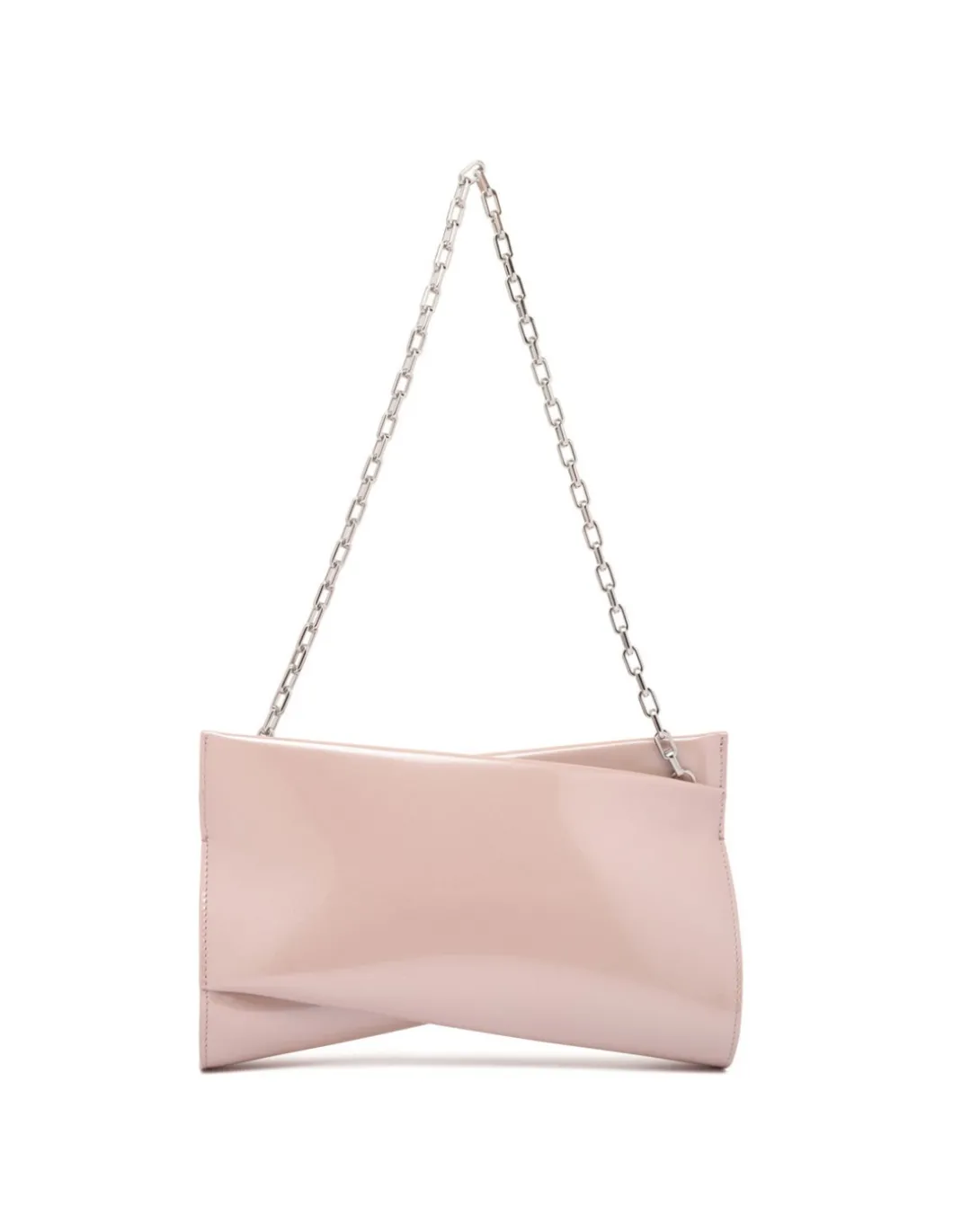 Loubitwist patent leather clutch