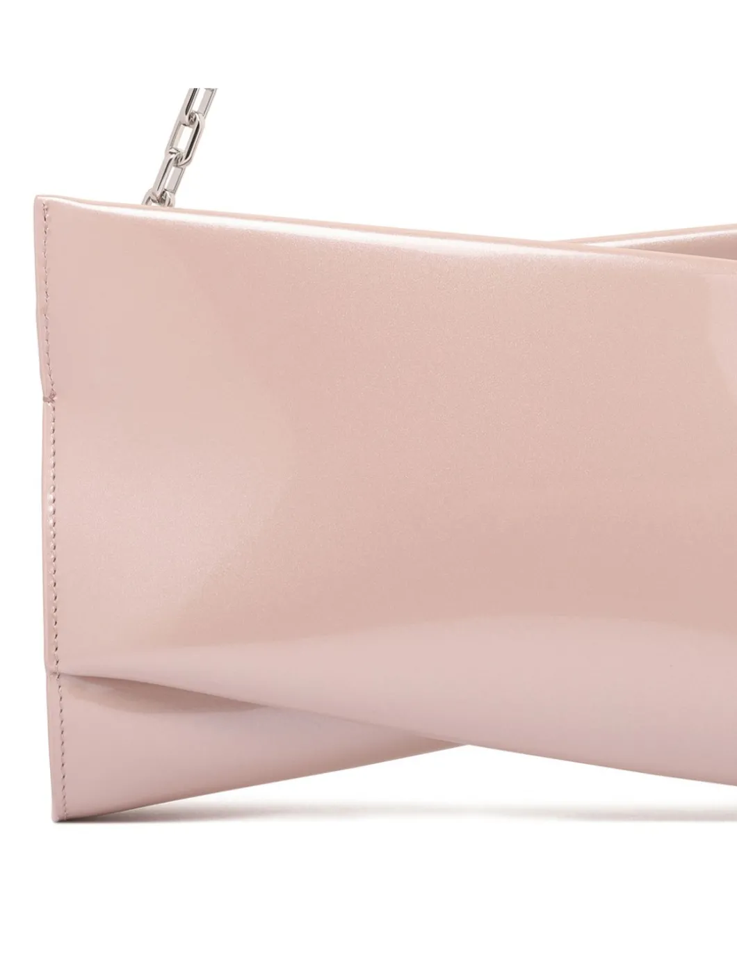 Loubitwist patent leather clutch