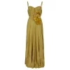 Lurex jersey dress with flower