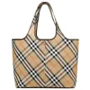 Medium check tote