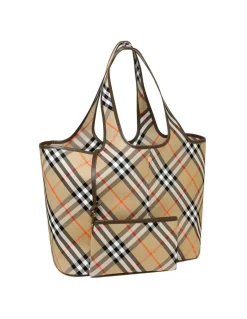 Medium check tote