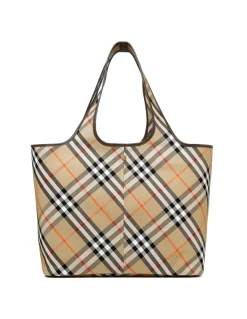 Medium check tote