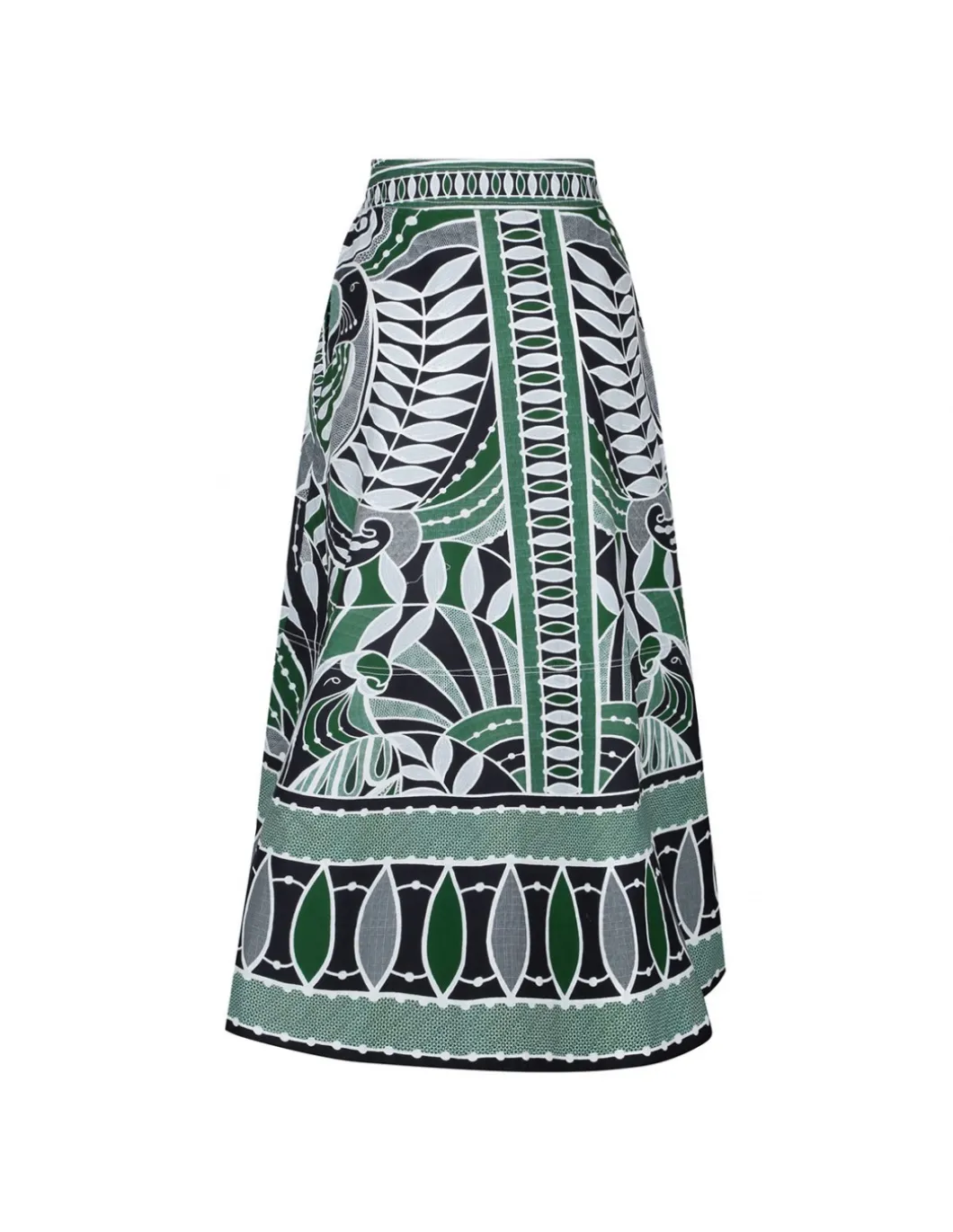 Mixed print cotton skirt