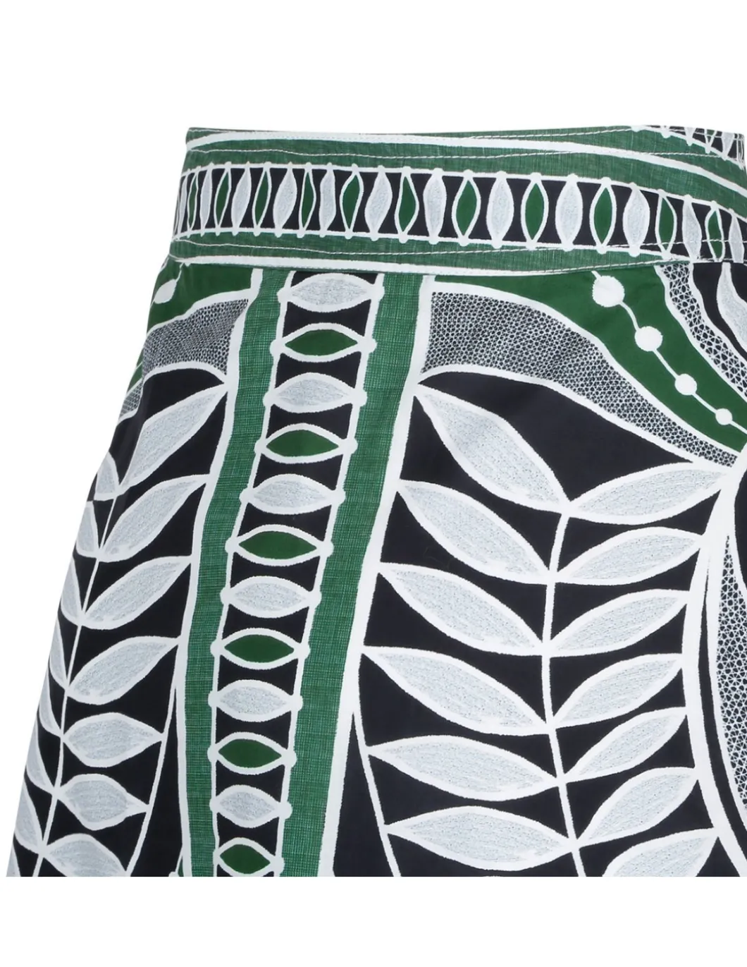 Mixed print cotton skirt