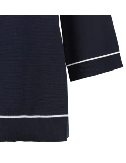 Navy blue wool top